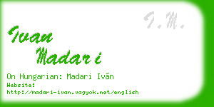 ivan madari business card